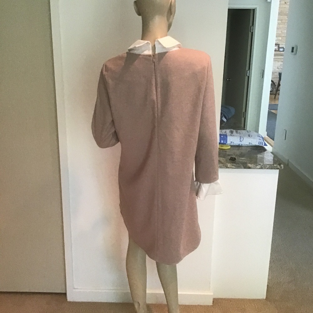 Tuckernuck Dakotah Sandwhisp Dress White Collar Cuffs Preppy LS Mini Dress M - Picture 4 of 5